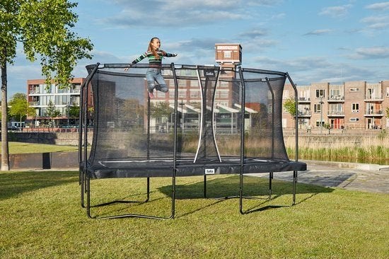 Salta Rechthoekige Trampoline 396x244 met net, Kinderen en Baby's, Speelgoed | Buiten | Trampolines, Ophalen, Gebruikt