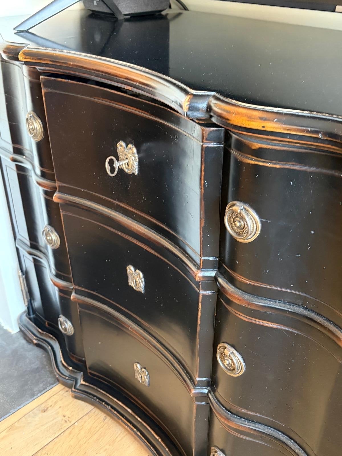 Zwart dressoir van Suikertuin / Maison Sucre, Ophalen, 150 tot 200 cm, Barok, klassiek, Overige houtsoorten
