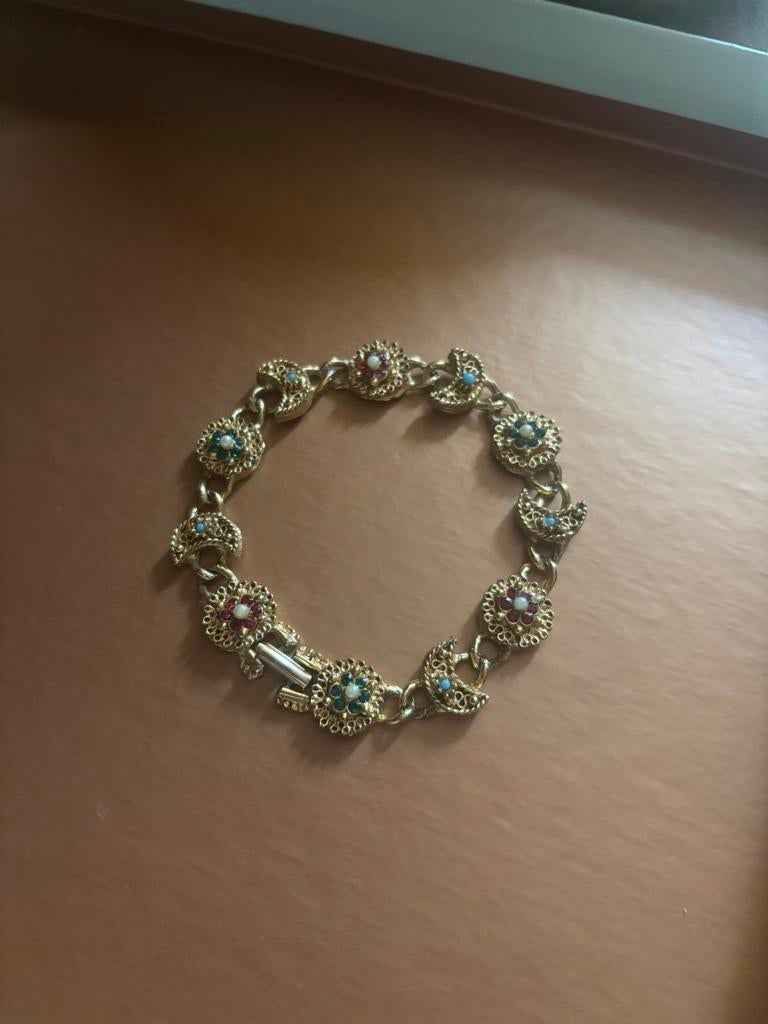 Amerikaanse vintage armband, Verzenden, Zo goed als nieuw, Zilver, Overige materialen