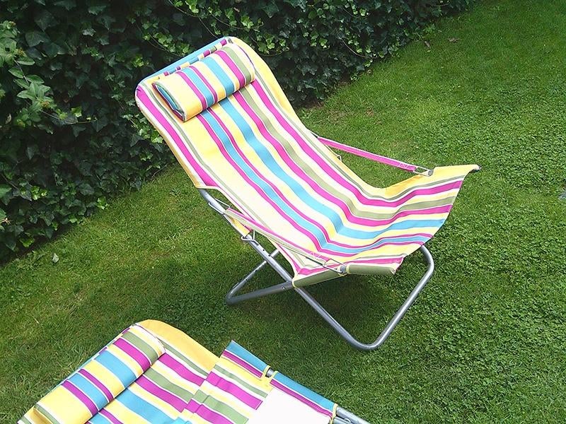 Verstelbare royale strandstoelen campingstoelen (set), Caravans en Kamperen, Kampeermeubelen, Zo goed als nieuw, Campingstoel