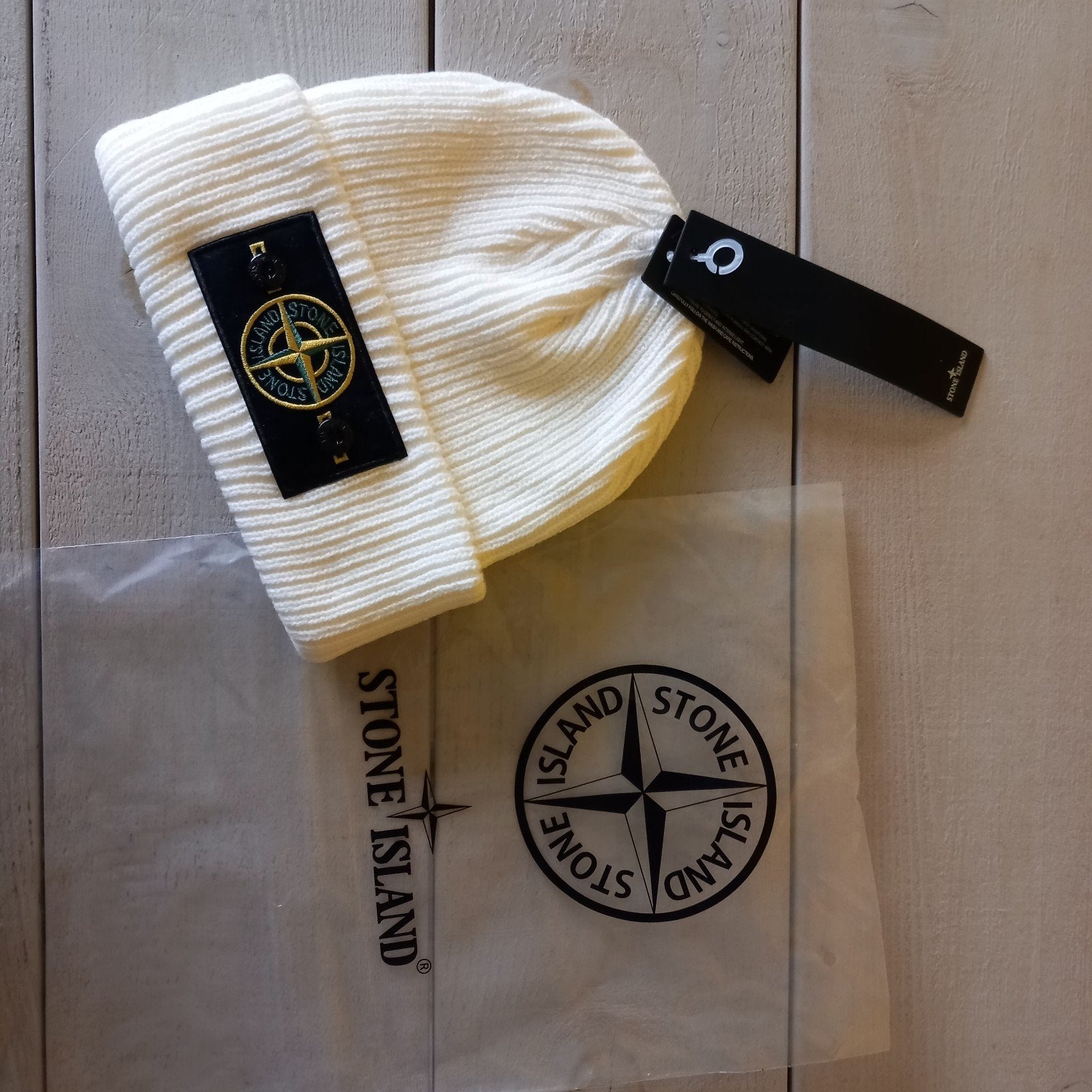 Stone Island Muts Crème - Nieuw met labels, Verzenden, Hoed, Nieuw, One size fits all