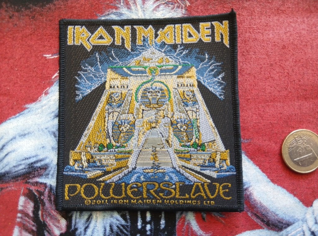 IRON MAIDEN leuke en officiele powerslave patch 34, Verzenden, Nieuw, Kleding