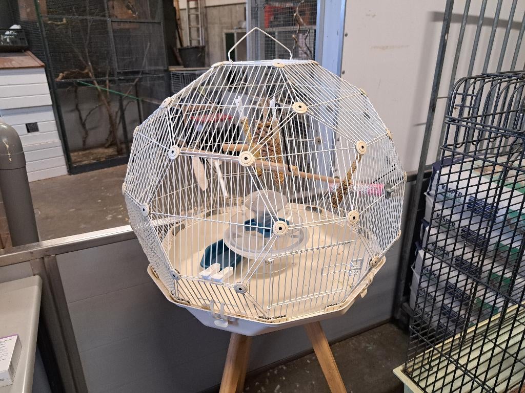 Omlet vogelkooi met standaard en accesoires, Ophalen, Zo goed als nieuw, Metaal, Vogelkooi
