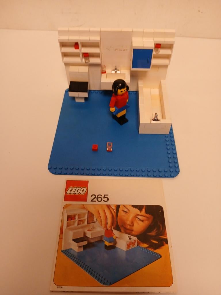 Vintage lego 265 badkamer met boekje, Kinderen en Baby's, Speelgoed | Duplo en Lego, Ophalen of Verzenden