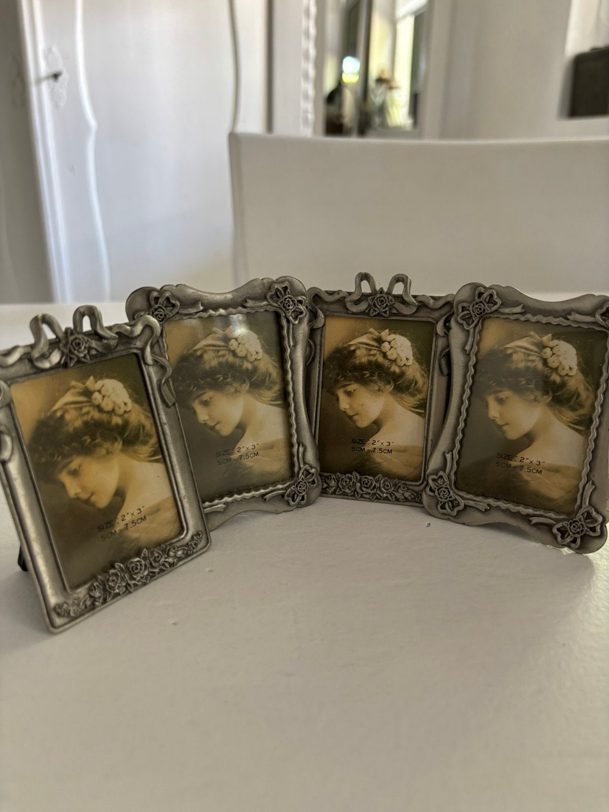 4 fotolijstjes, Antiek en Kunst, Curiosa en Brocante, Ophalen of Verzenden