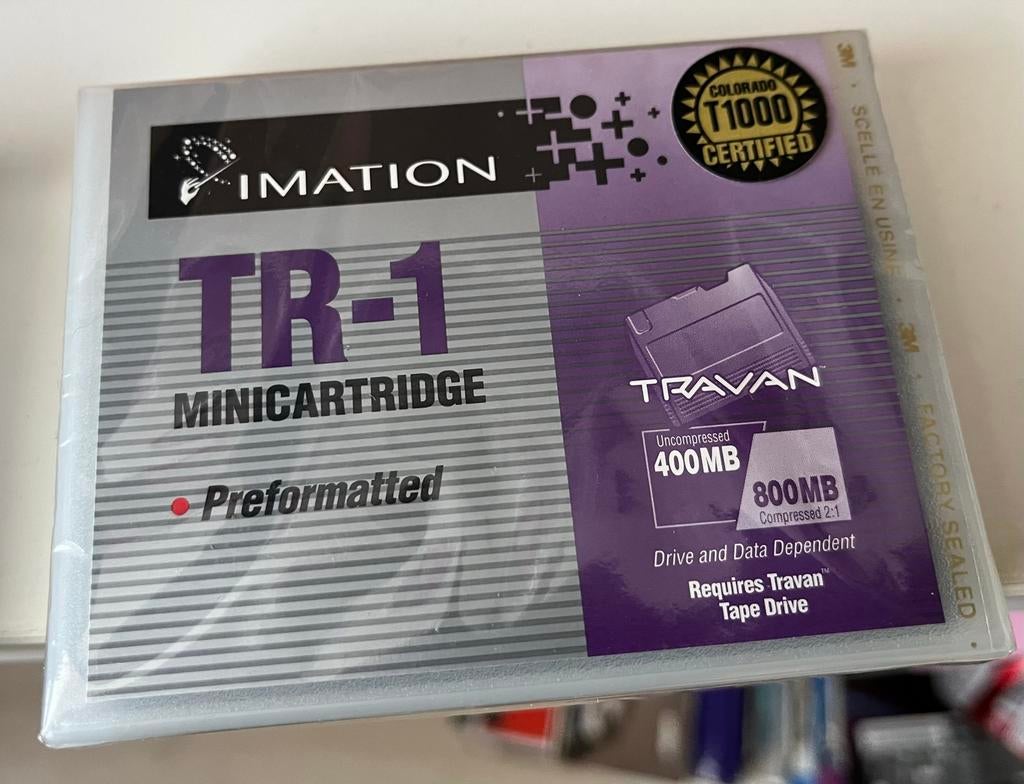 Nieuwe Imation TR-1 Minicartridge Backup Tape, Ophalen of Verzenden, Nieuw