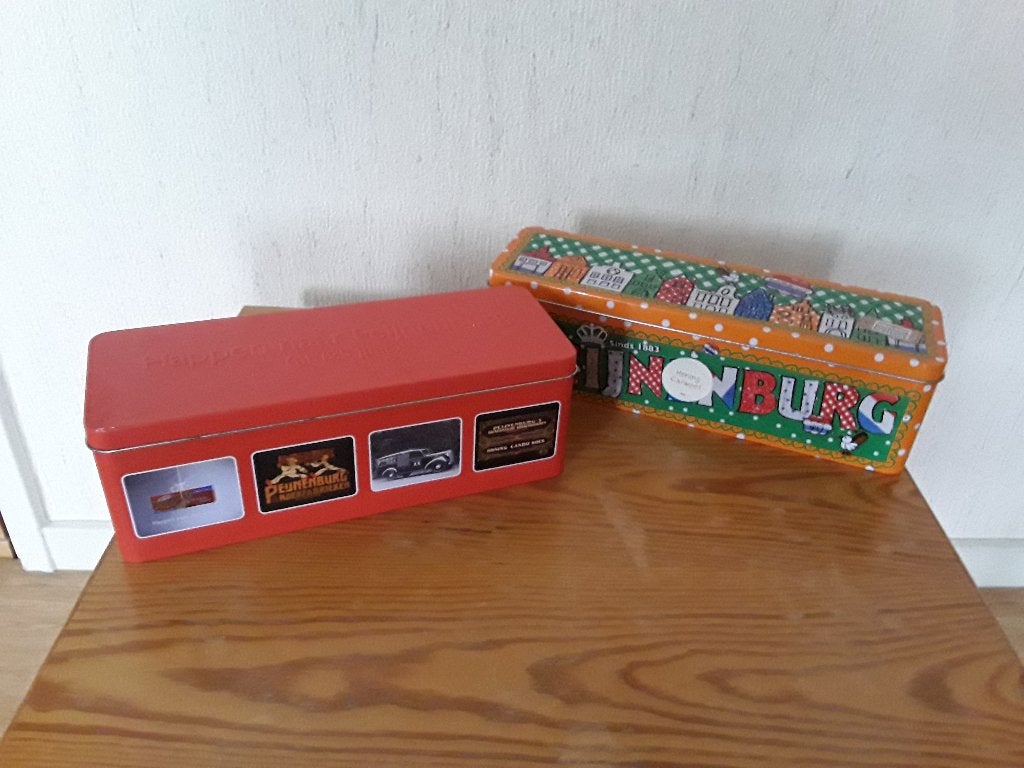 2 blikken Peijnenburg, Verzamelen, Ophalen of Verzenden, Zo goed als nieuw, Koek(jes), Overige merken