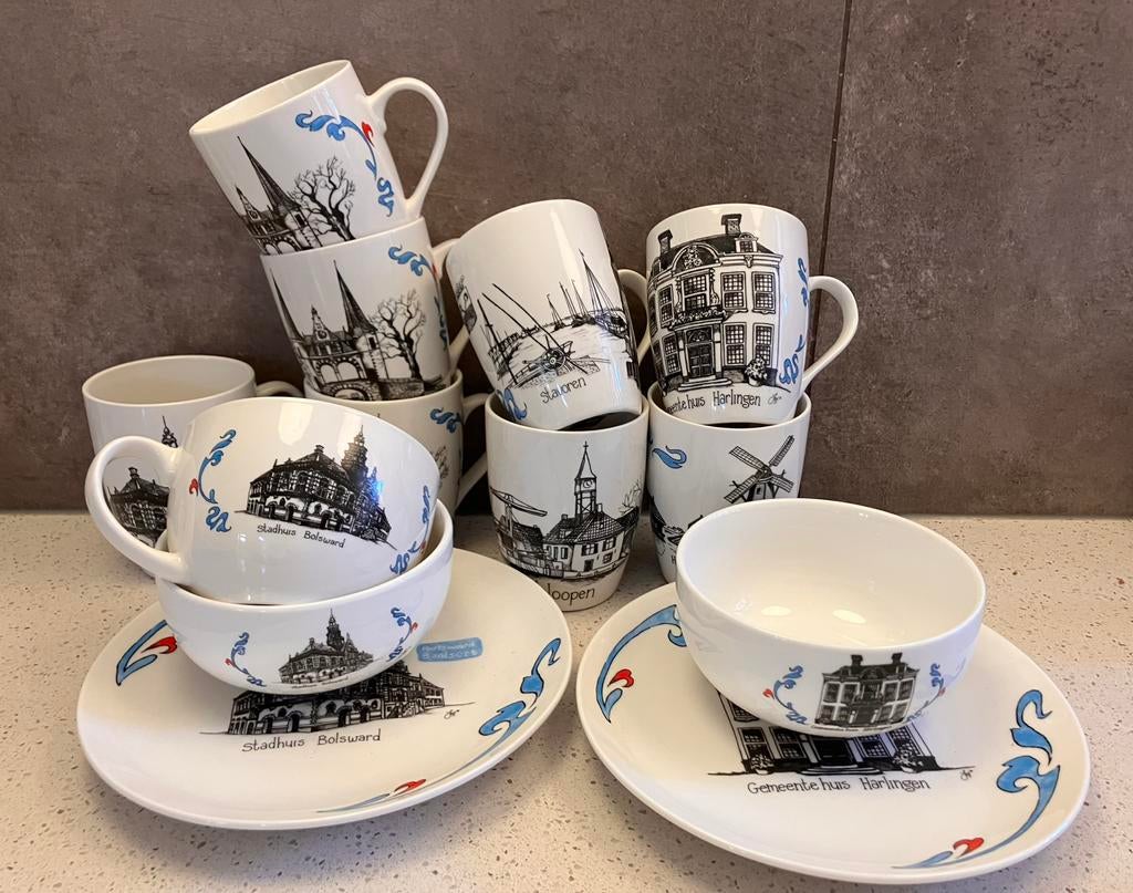 servies Elfstedentocht - World of Jet / ter Steege, Overige typen, Ophalen of Verzenden, Zo goed als nieuw, Overige stijlen