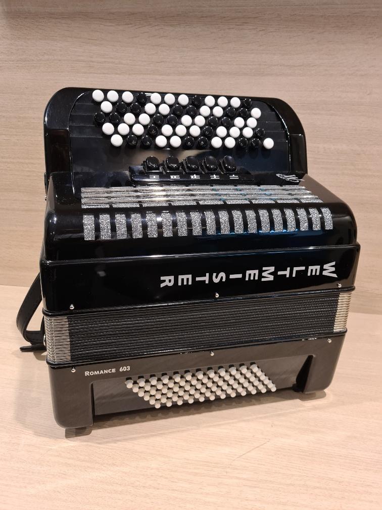 Weltmeister Romance 603 knopaccordeon B-Griff black occasion, Muziek en Instrumenten, Accordeons, Niet ingevuld, 72-bas, Niet ingevuld