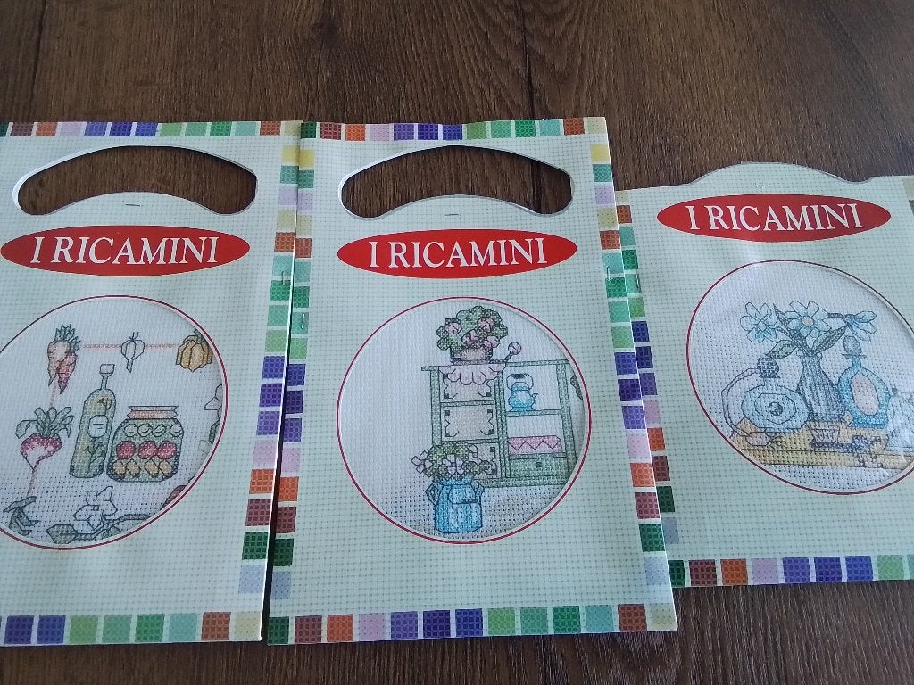 3 leuke borduurpakketjes, Hobby en Vrije tijd, Ophalen of Verzenden, Zo goed als nieuw, Handborduren, Borduurpakket