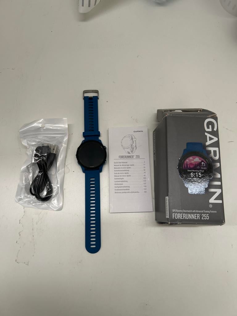 Garmin Forerunner 255 GPS Hardloop Smartwatch Blauw, Afstand, Blauw, Ophalen of Verzenden, X