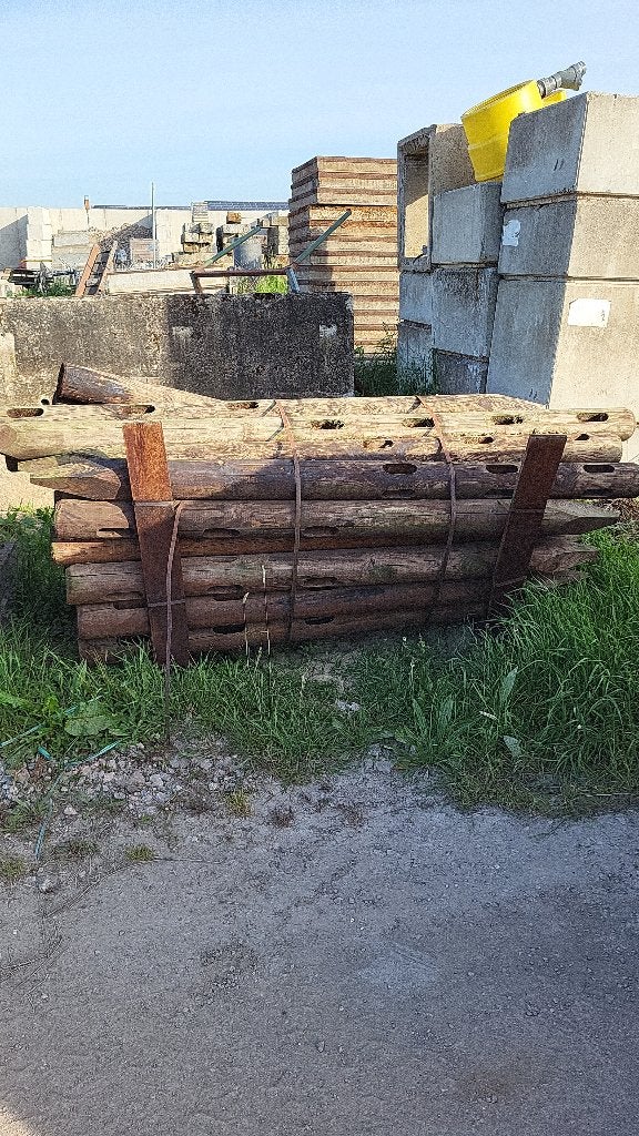 Gebruikte behandelde heiningpalen 14cm doorsnee 225cm lang, Ophalen, Gebruikt, Biels, Minder dan 100 cm