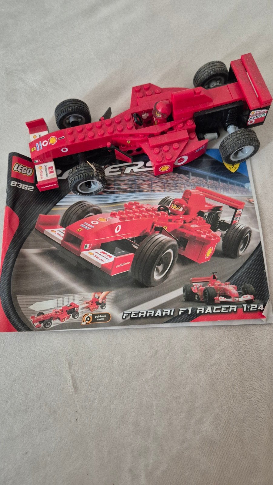 LEGO Ferrari F1 Racer 1:24 (8362) met handleiding, Ophalen of Verzenden, Gebruikt, Overige merken