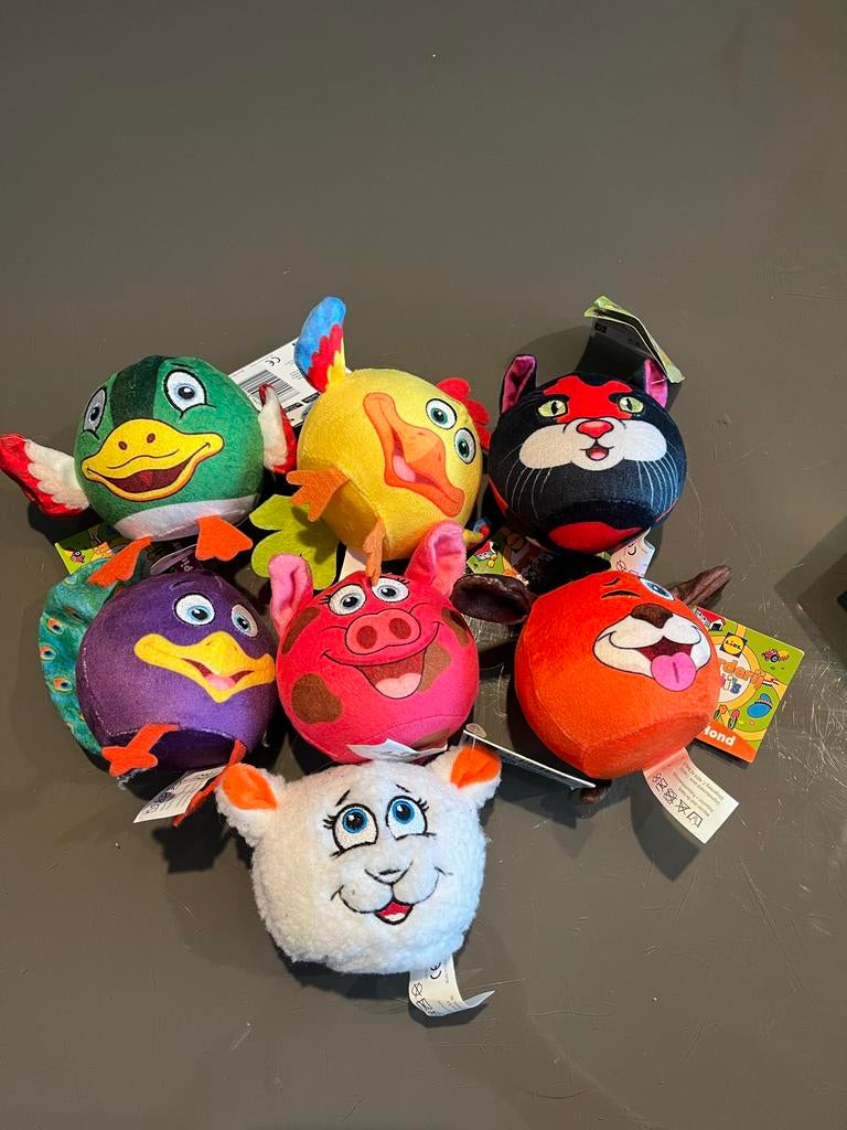 Boerderij mini's knuffels - Shirley, Harrie, Lola, Varja, Pi, Lidl, Overige karakters, Nieuw, Met label