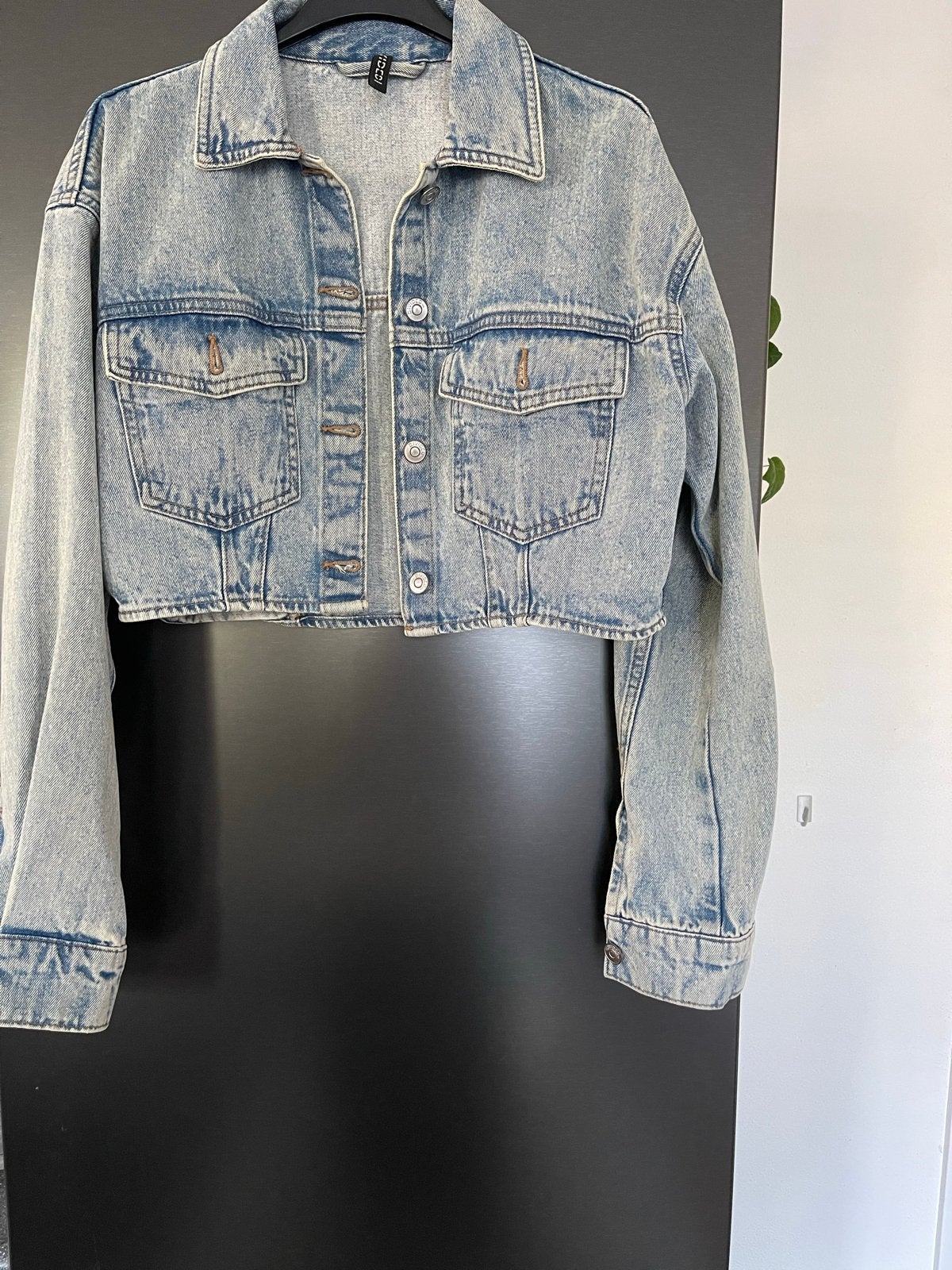 Cropped denim spijkerjack van Divided (H&M), Ophalen of Verzenden, Zo goed als nieuw, Maat 34 (XS) of kleiner, Blauw