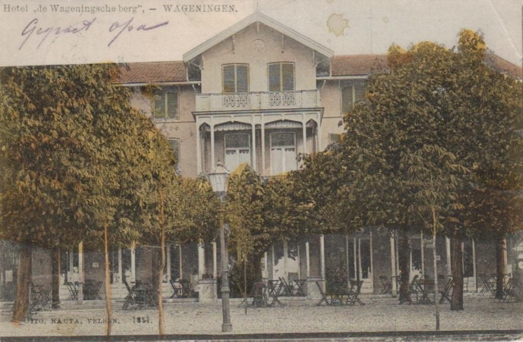 56 Wageningen Hotel Wageningsche Berg 1903 gelopen, Ophalen of Verzenden, Voor 1920, Gelopen, Gelderland