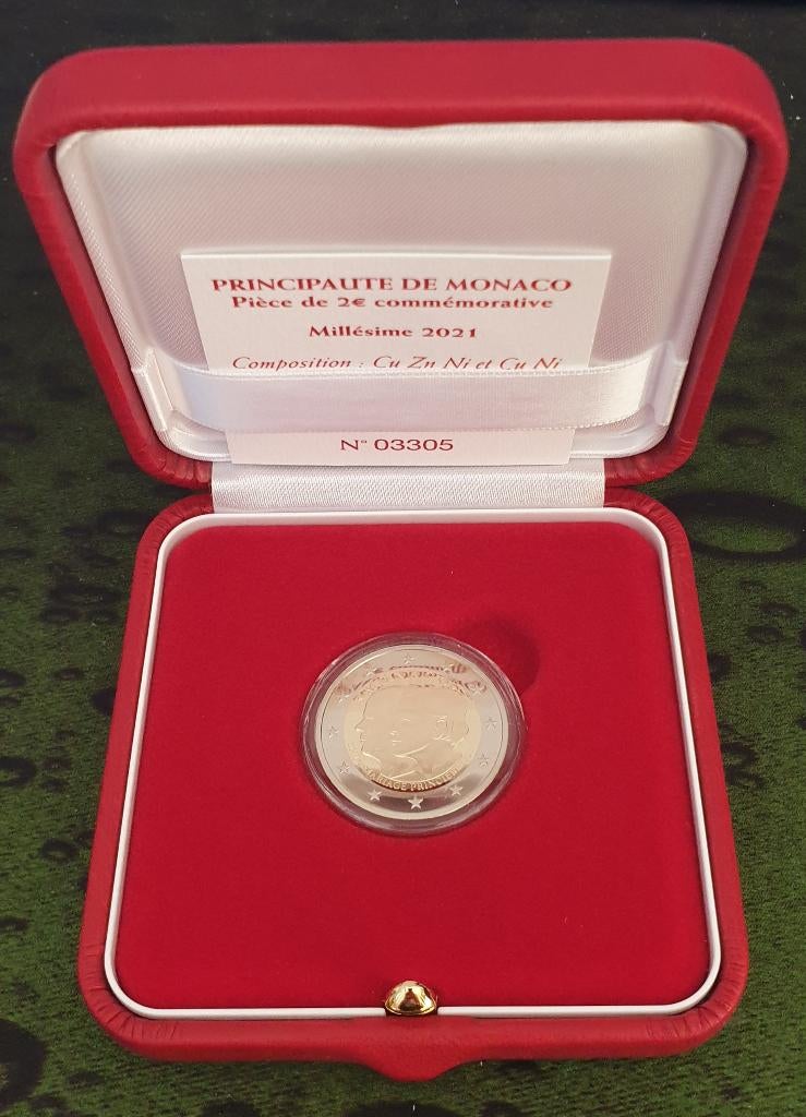 Monaco 2021 2 euromunt Proof Huwelijk Albert/Charlene, Postzegels en Munten, Munten | Europa | Euromunten, Ophalen of Verzenden