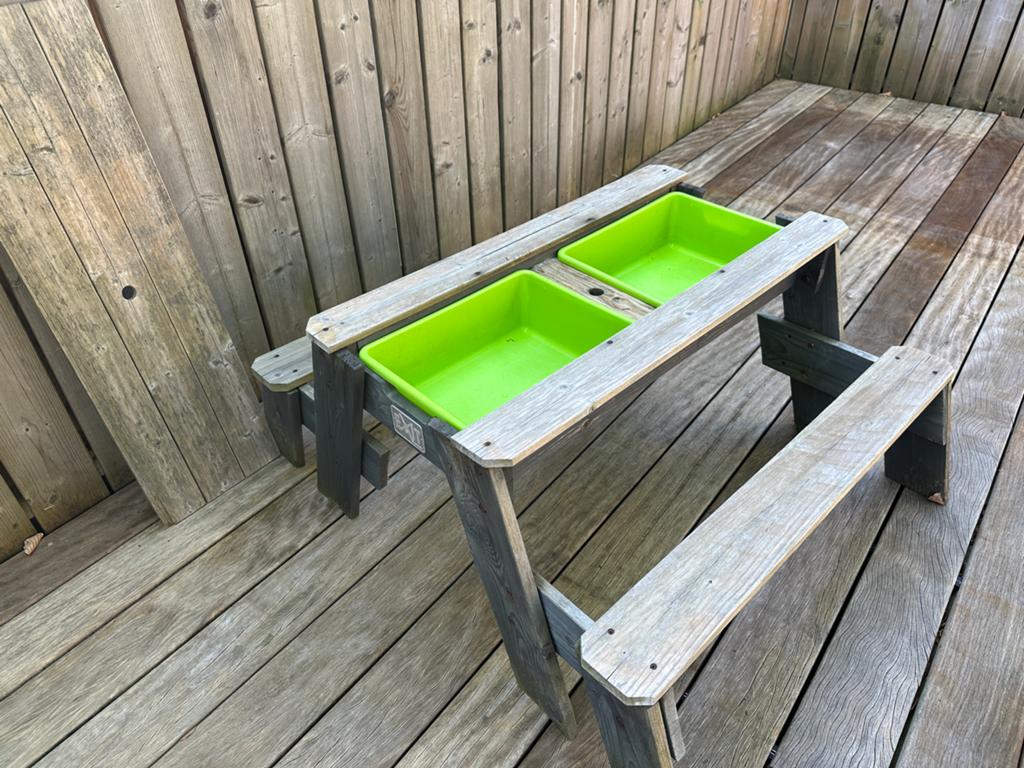 Zandtafel met speelbakken - EXIT, Gebruikt, Rechthoekig, Hout, Ophalen