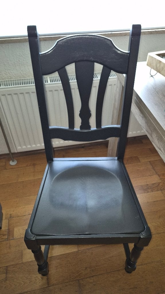 Eetkamer stoelen, Huis en Inrichting, Ophalen, Gebruikt, Zwart, Vier
