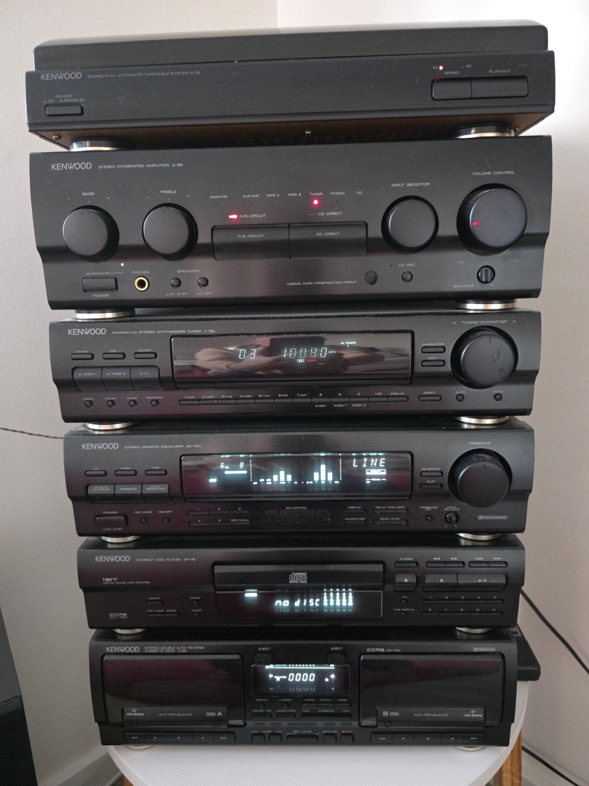 Kenwood Hi-Fi Systeem met Akai Speakers en Afstandsbediening, Audio, Tv en Foto, Overige merken, Gebruikt, Cassettedeck, Losse componenten
