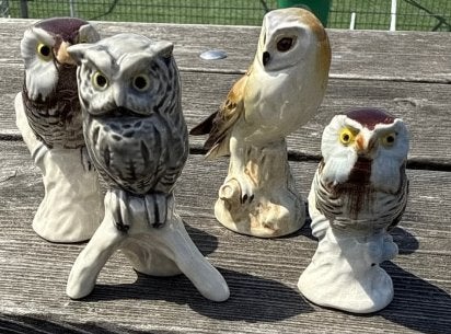 Set van 4 Goebel Uilen beeldjes, Porselein, Ophalen of Verzenden, Zo goed als nieuw, Dier