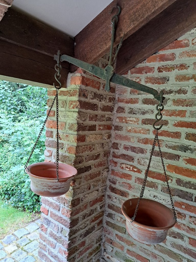 Bloempot - weegschaal, Ophalen, Rond, Aardewerk, Minder dan 40 cm