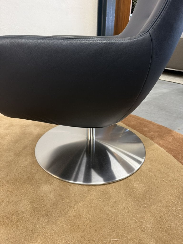 Nieuw Gealux Koraal Draai Fauteuil blauw leer Stoel, Huis en Inrichting, Nieuw, Ophalen of Verzenden, Gealux, 50 tot 75 cm