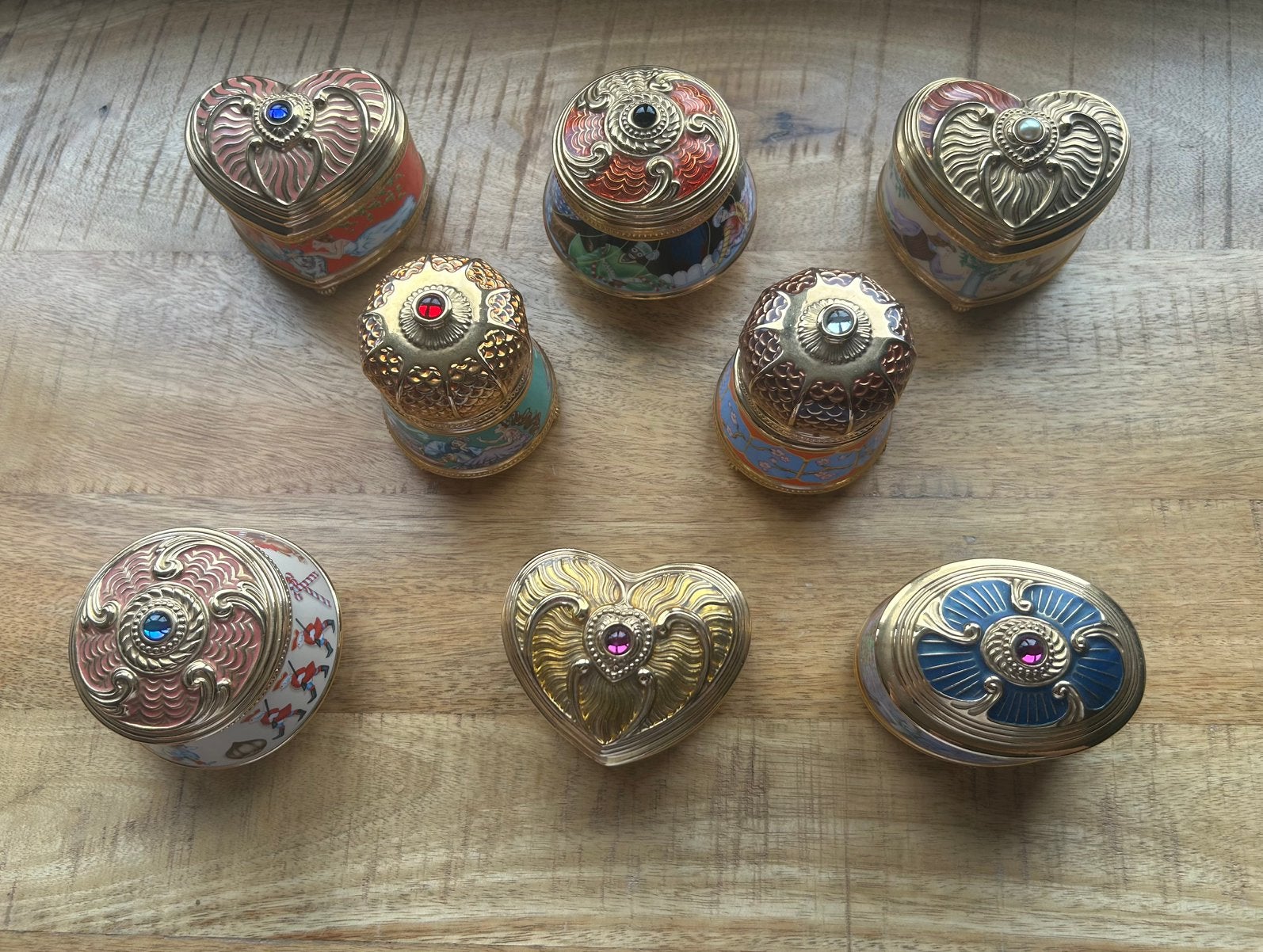 Vintage porseleinen muziekdoosjes The Franklin Mint 1990, Ophalen of Verzenden, Zo goed als nieuw, Porselein, Overige typen
