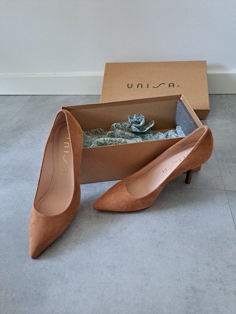 DAMES PUMPS LICHT BRUIN, Ophalen, Pumps, Bruin, Zo goed als nieuw