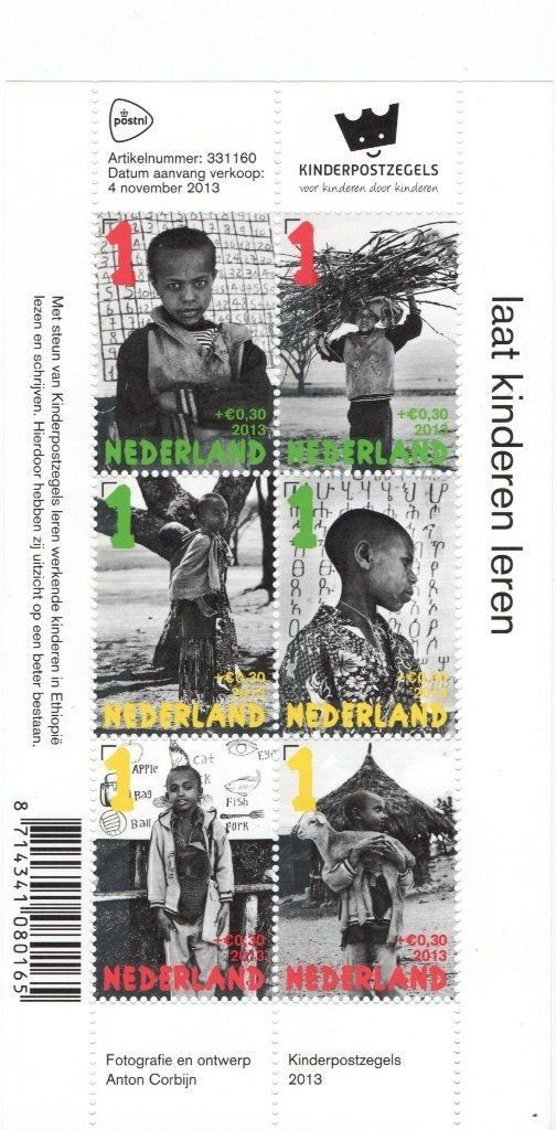 Kinderpostzegels 2013 - Laat kinderen leren (Anton Corbijn), Postzegels en Munten, Postzegels | Nederland, Verzenden, Na 1940