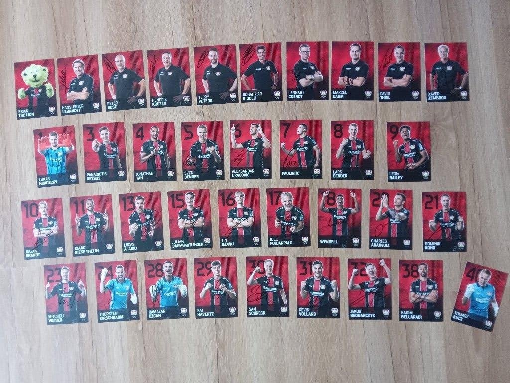 Gesigneerde 2018-2019 spelerskaarten Bayer 04 Leverkussen, Ophalen of Verzenden, Nieuw, Buitenlandse clubs, Spelerskaart