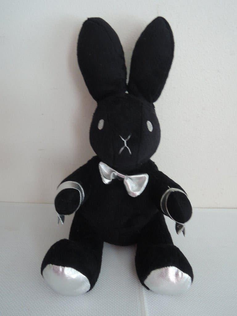 Zwart / zilver Playboy knuffel, Konijn, Zwart, Ophalen of Verzenden, Zo goed als nieuw