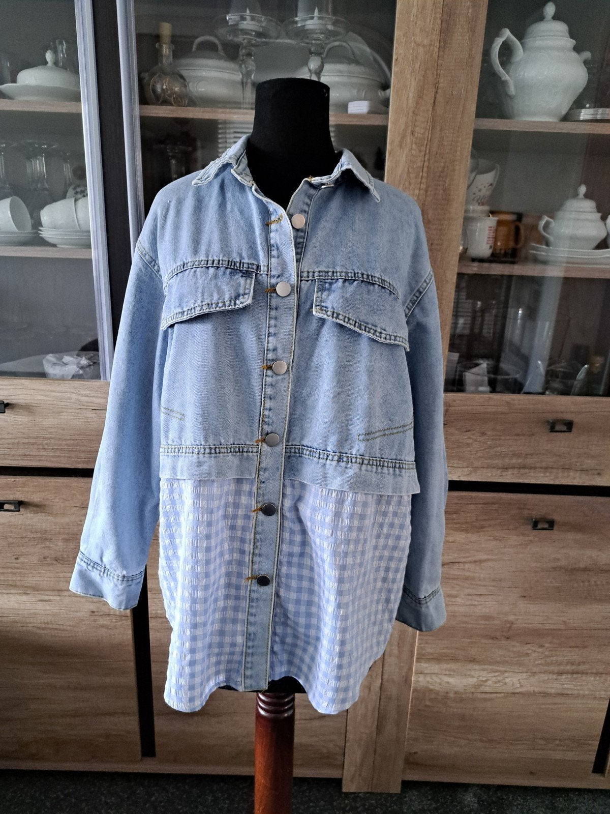 nieuwe spijker blouse maat s/m, Ophalen of Verzenden, Nieuw, Maat 36 (S), Blauw