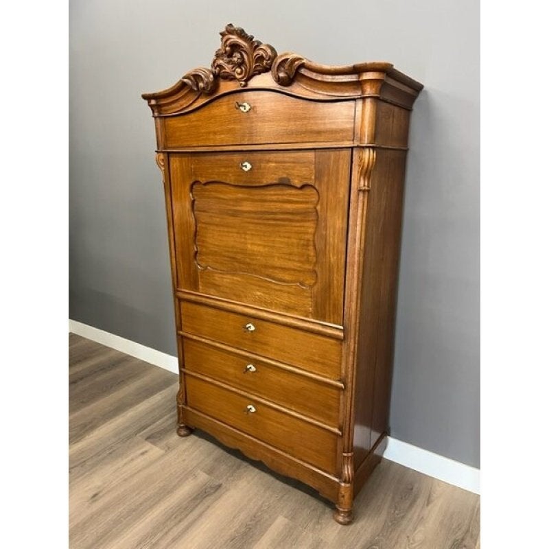 Gedecoreerde kuif secretaire, Ophalen of Verzenden