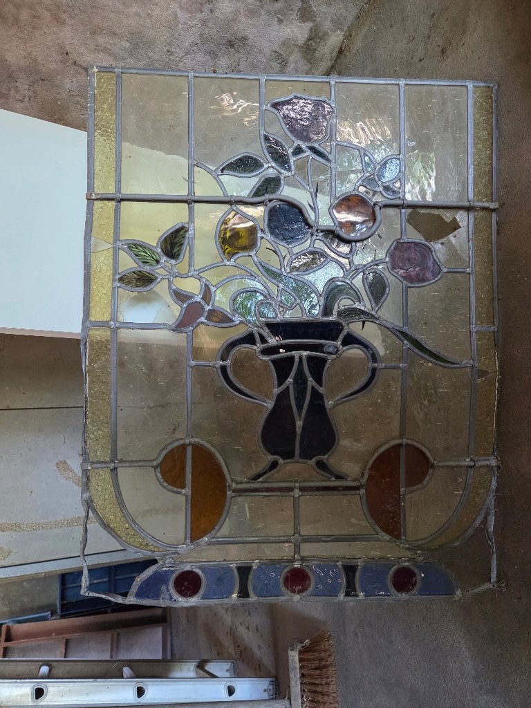 Glas in lood raam, Gevelraam of Ruit, Gebruikt, Minder dan 80 cm, Ophalen of Verzenden