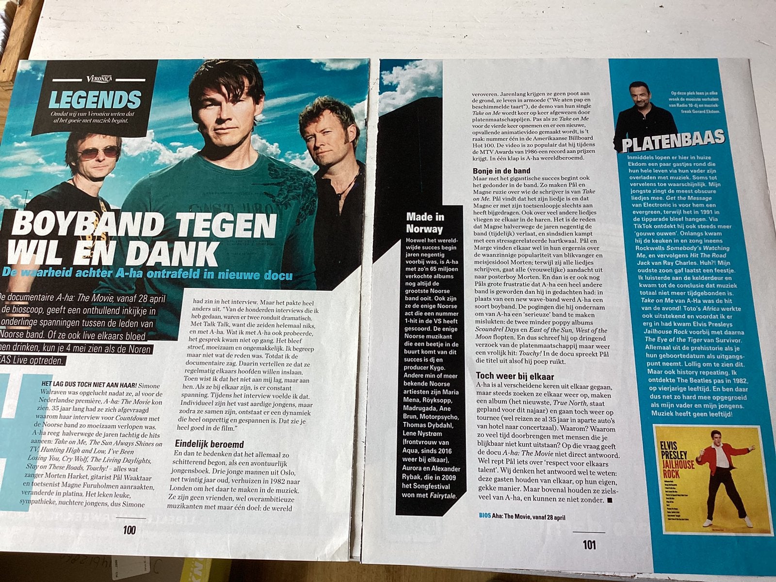 Artikel A-HA, Verzenden, Zo goed als nieuw, Boek, Tijdschrift of Artikel