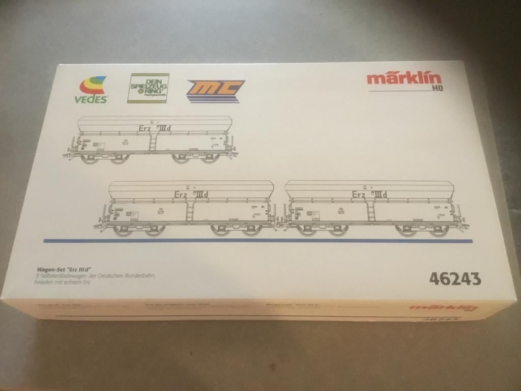 Märklin H0 46243 Ertswagen Set "Erz III d", Hobby en Vrije tijd, Modeltreinen | H0, Wisselstroom, Wagon, Ophalen of Verzenden