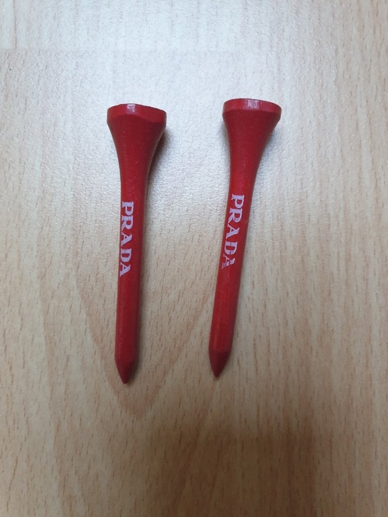 Prada Golf Tees - Set van 2, Sport en Fitness, Golf, Ophalen of Verzenden, Gebruikt, Overige typen, Overige merken