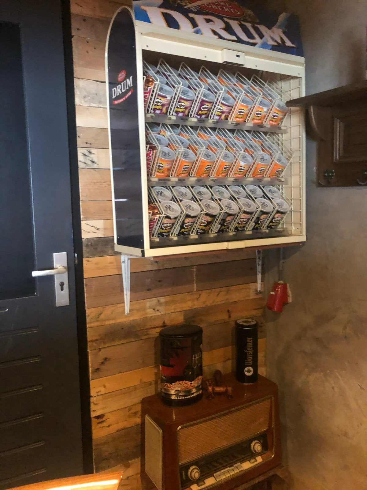 Vintage Drum Douwe Egberts sigaretten display, Ophalen of Verzenden, Gebruikt, Reclamebord
