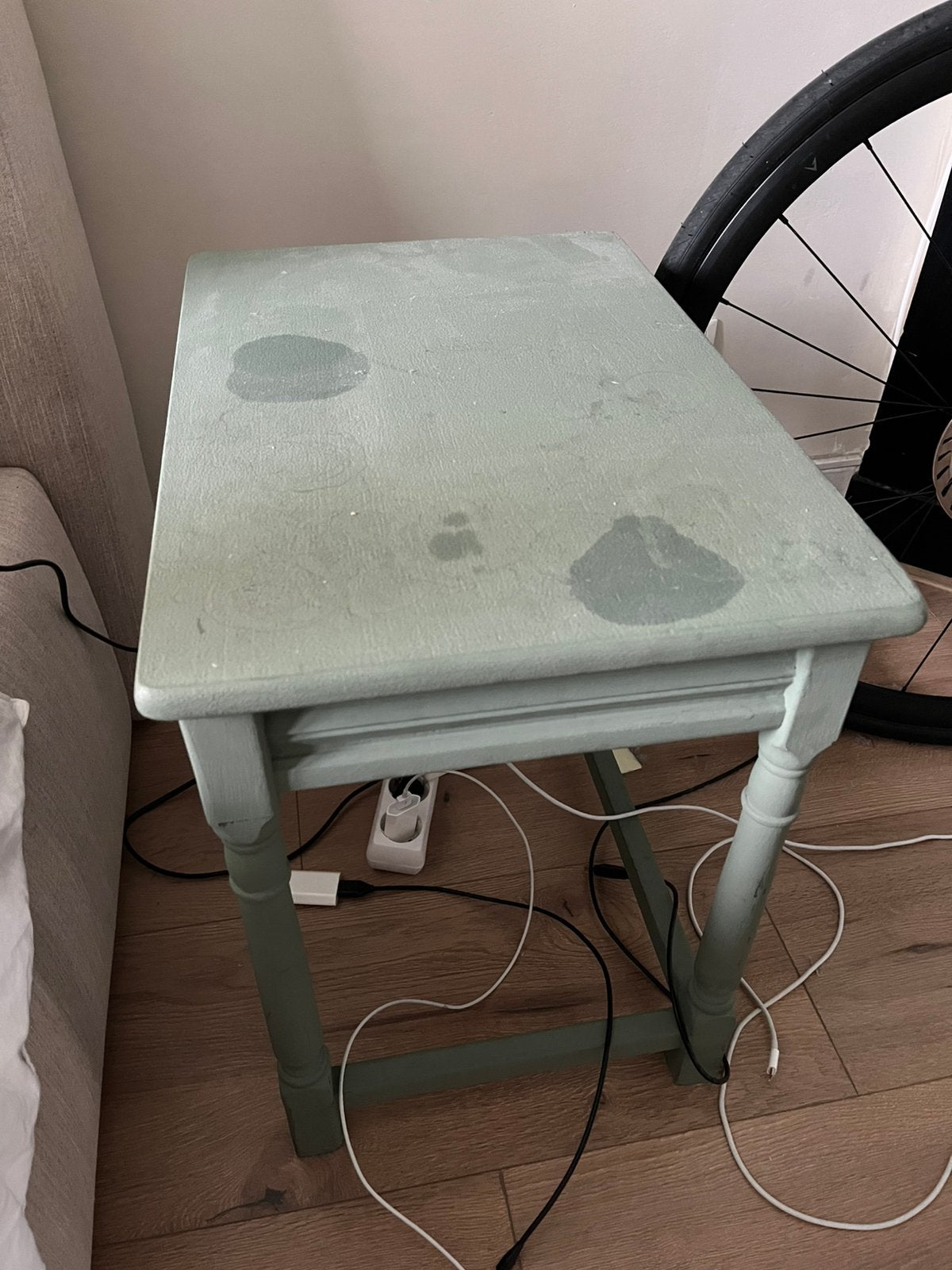 Groene bijzettafel, Minder dan 55 cm, Gebruikt, Rond, Ophalen