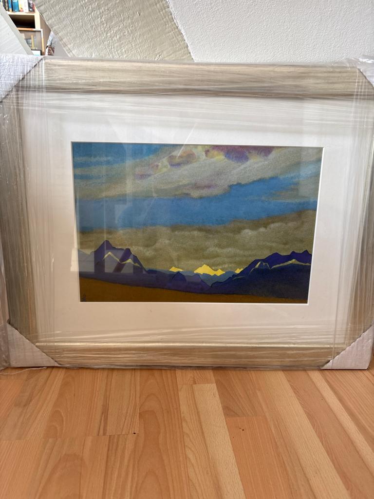 Schilderij berglandschap print - 50x65 cm, Ophalen