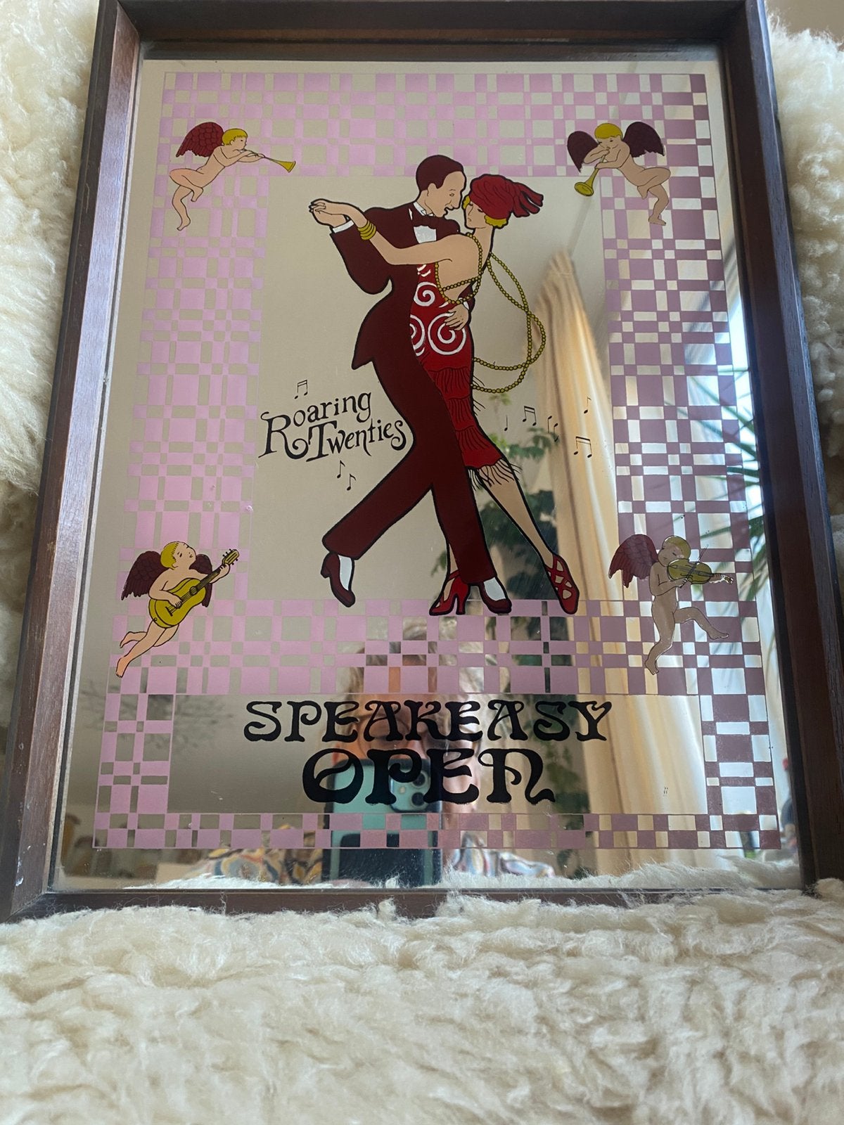Vintage reclame spiegel jaren ‘70, Minder dan 50 cm, Ophalen of Verzenden, Zo goed als nieuw, Minder dan 100 cm