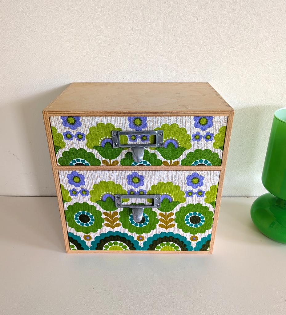 Ikea Moppe blank houten mini kastje ladekastje. Oud model, 1 of 2 laden, Ophalen of Verzenden, Zo goed als nieuw, Minder dan 100 cm