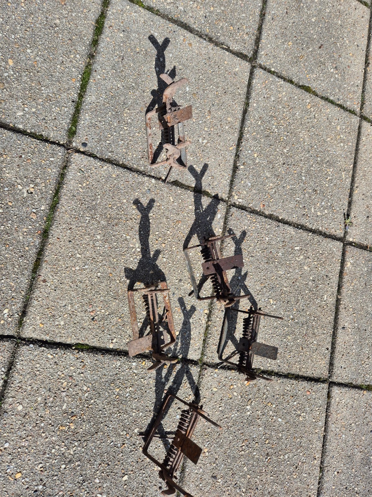 Set van 4 mollenklemmen, Ophalen