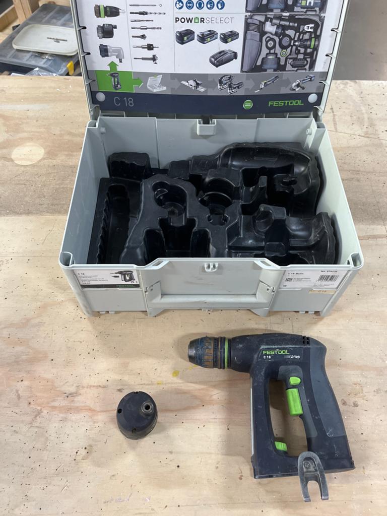 Festool C18 Accuschroefmachine - Krachtig en Compact, Ophalen of Verzenden, Gebruikt, Boor- en Schroefmachine, Variabele snelheid