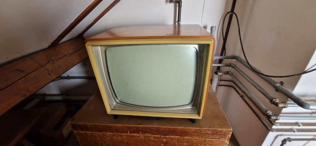 Mooie oude Philips buizen-tv met beeldbuis en glasplaat, Ophalen