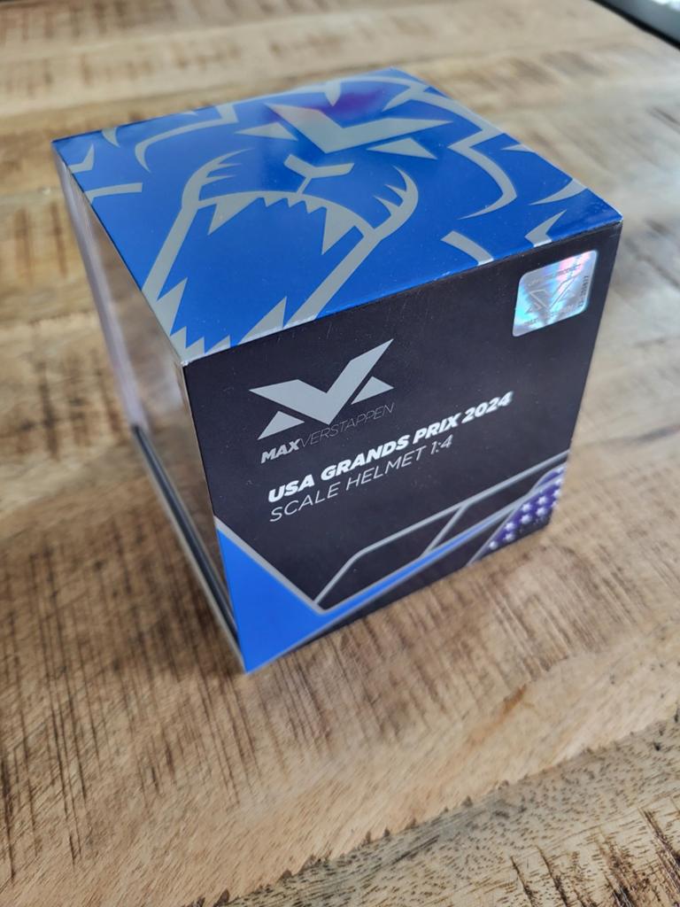 Max verstappen USA grand prix 2024 scale helmet 1:4 scale, Ophalen of Verzenden, Nieuw, Formule 1