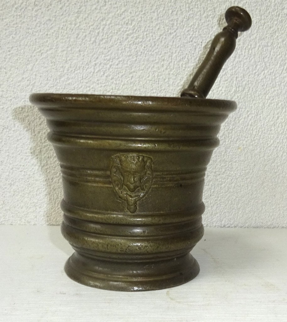 vijzel met stamper, Ophalen of Verzenden, Brons