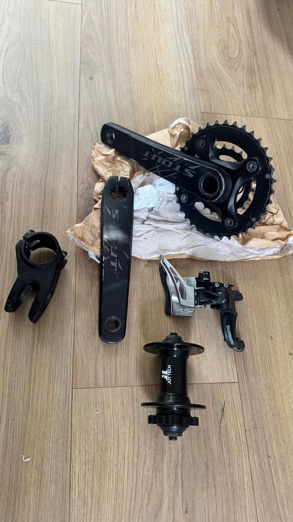 Fietsonderdelen: Crankstel, Derailleur, Naaf, Klem, Ophalen of Verzenden, Gebruikt, Crankstel of Pedalen