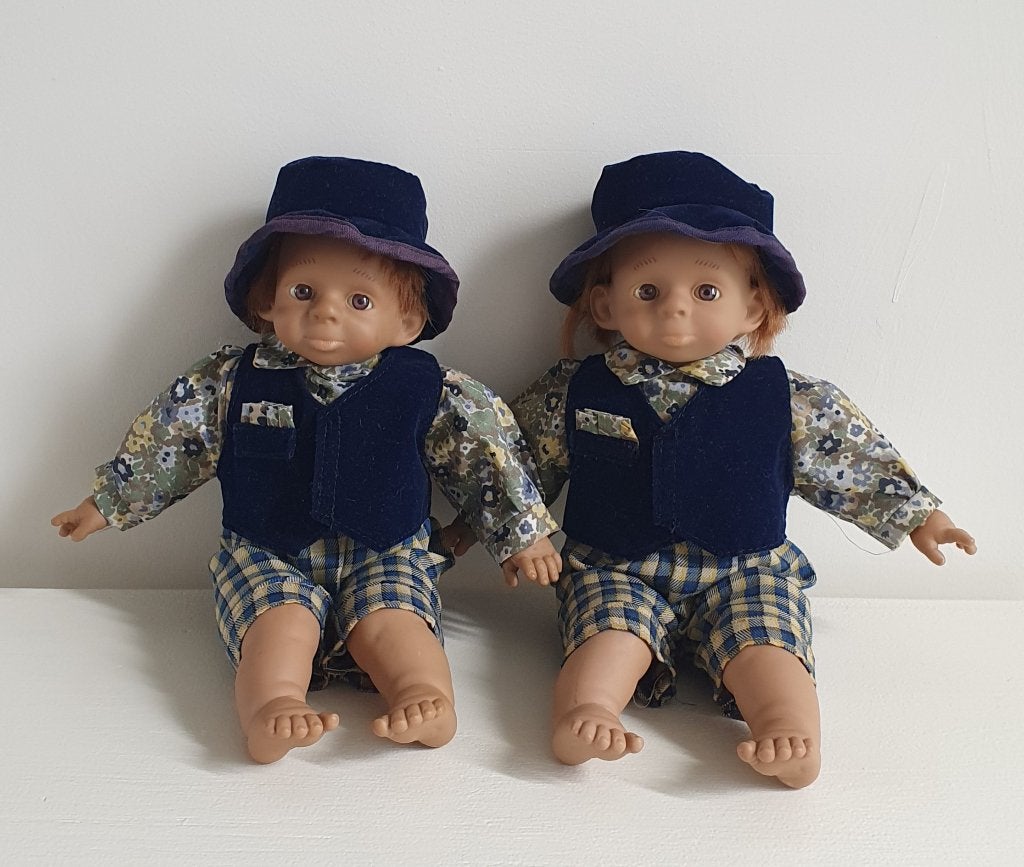Vintage Simba Tweeling Poppen Jaren '90, Verzamelen, Poppen, Ophalen of Verzenden, Gebruikt, Pop